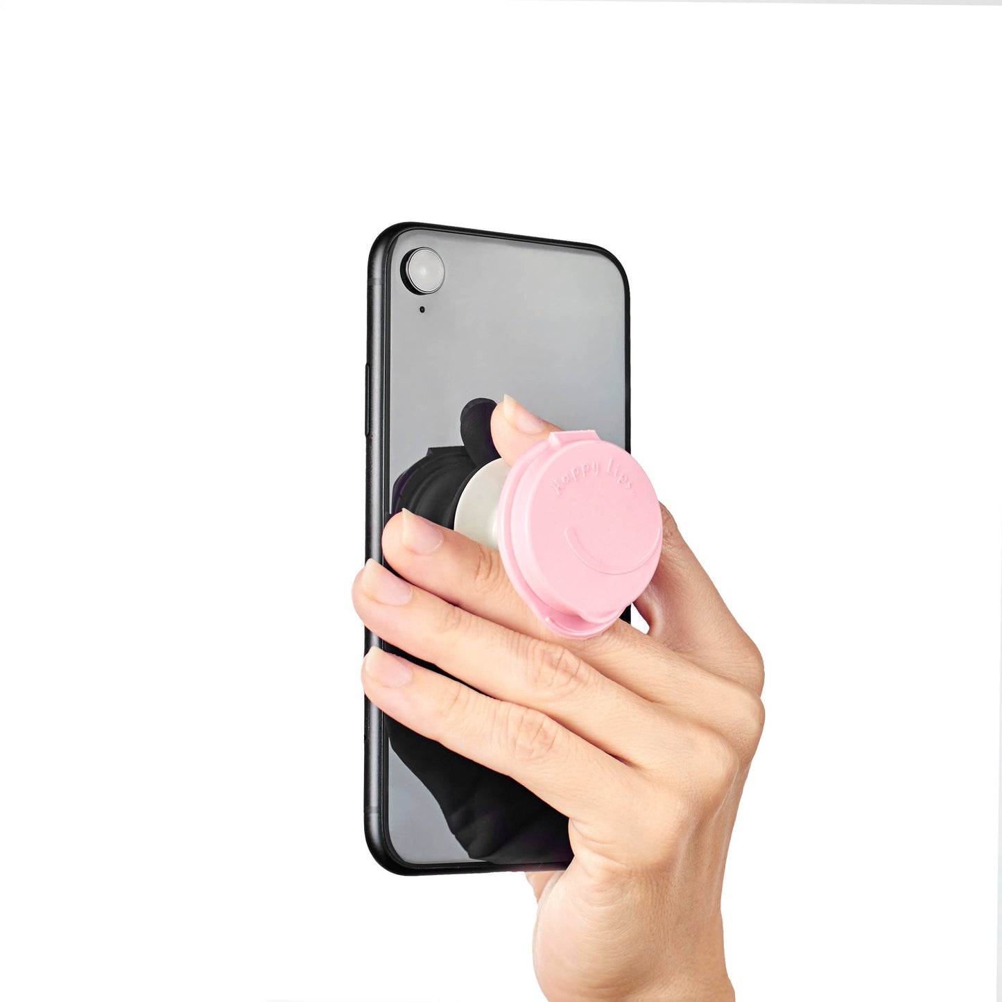 Happy Lips –Lip Balm w/Mirror, Attach Anywhere! Cotton Candy