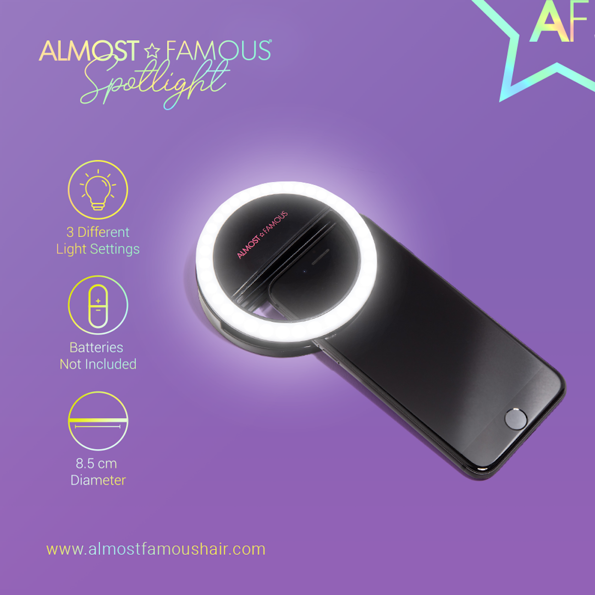 "Spotlight" LED Selfie Light: Black