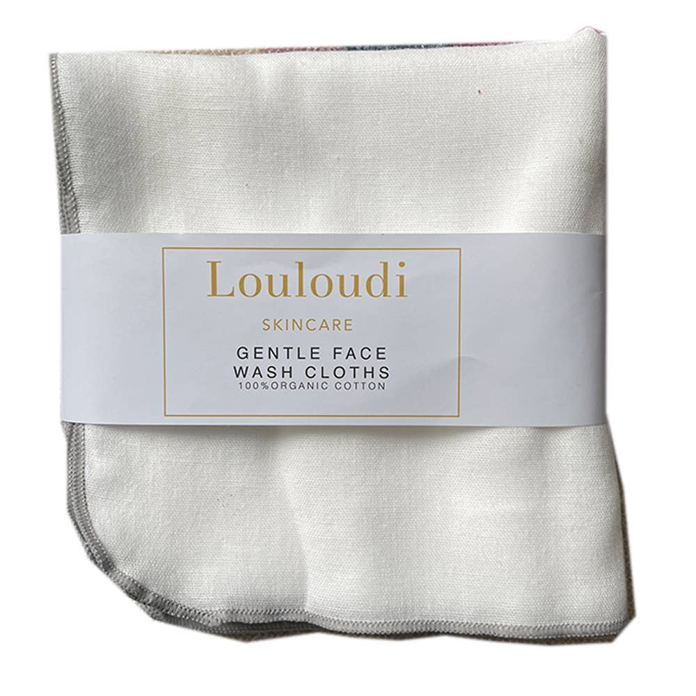 100% Organic Cotton Double Gauze Muslin Face Cloth: 1 Cloth