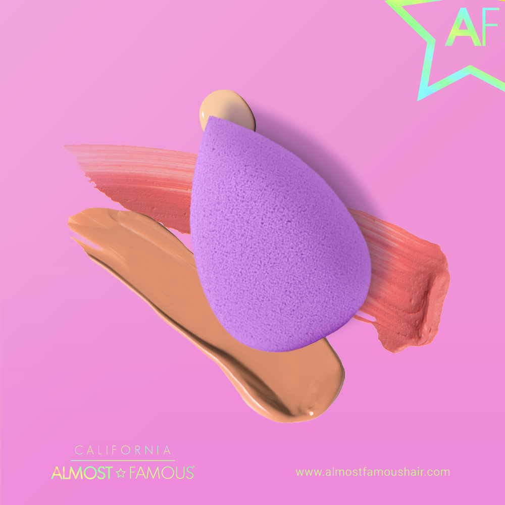 Professional Beauty Blender with Rose Gold Stand: Purple