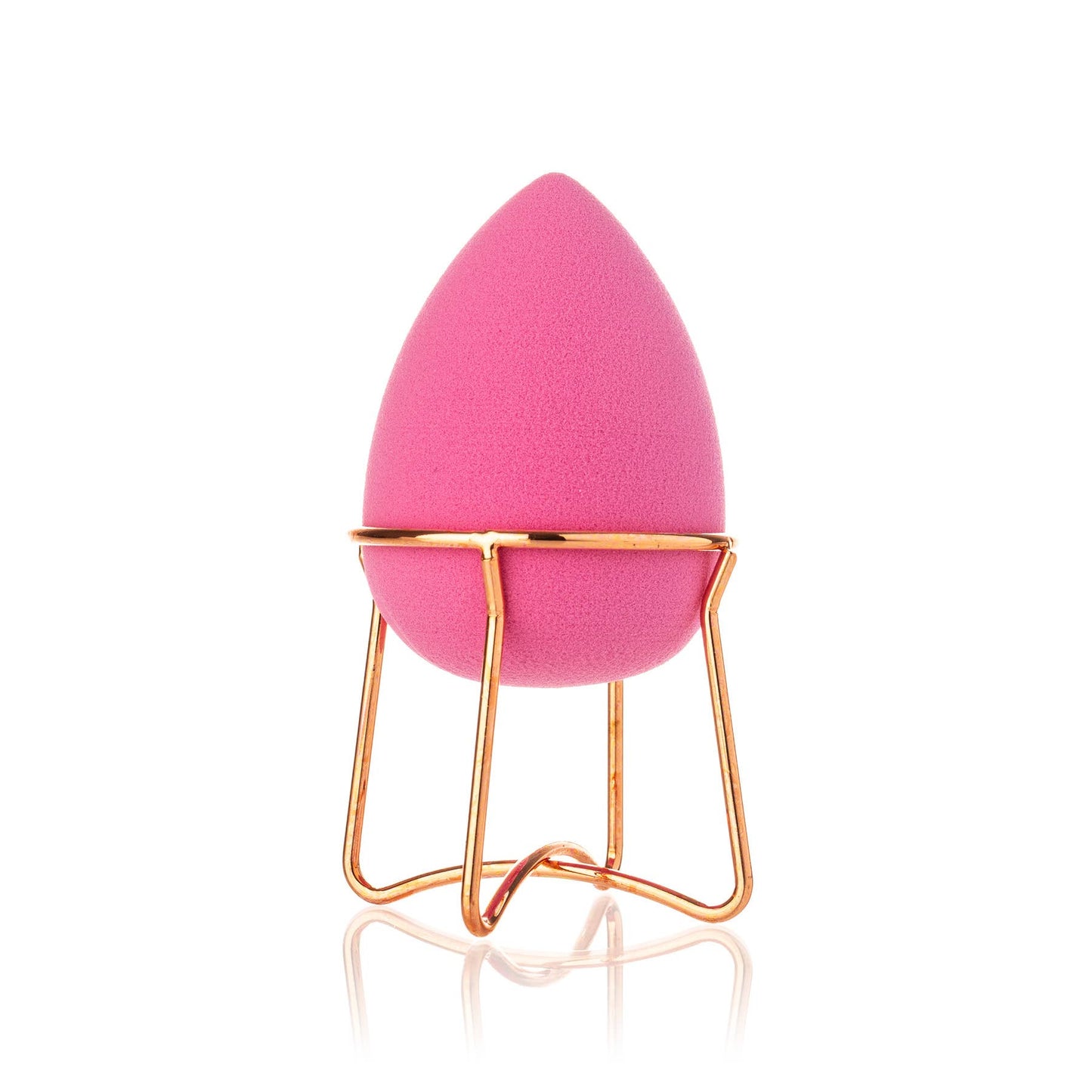 Professional Beauty Blender with Rose Gold Stand: Purple