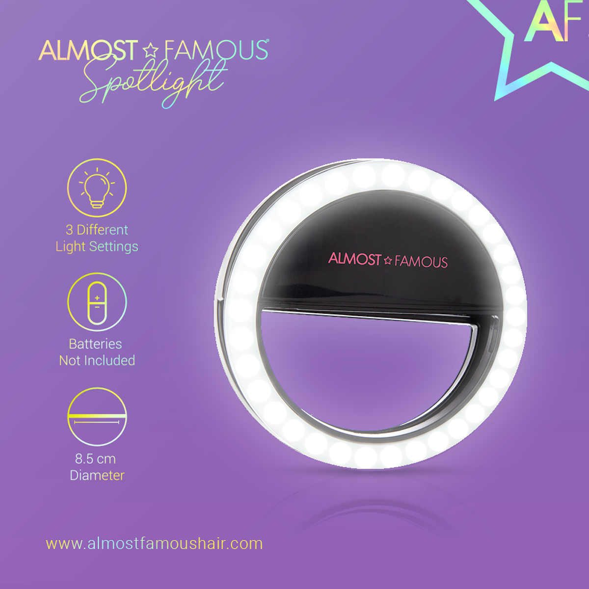 "Spotlight" LED Selfie Light: Black